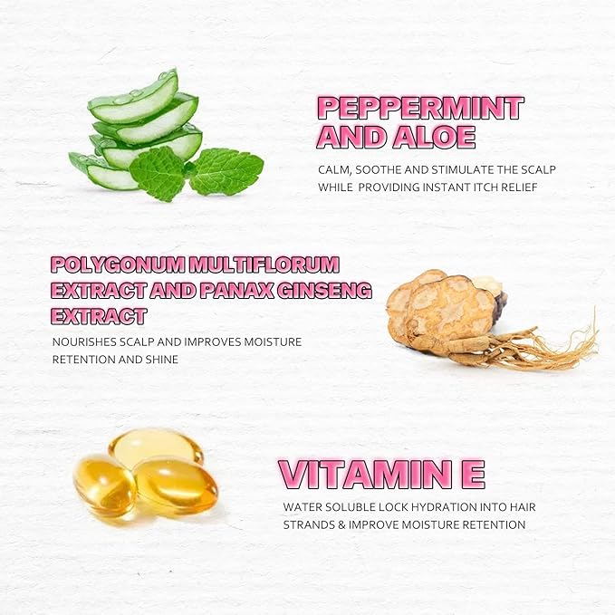 immetee Scalp hair oil, scalp treatment for dry itchy scalp, Scalp Care Anti-Itch for Natural and Curly Hair, 190Ml/6.42Fl Oz