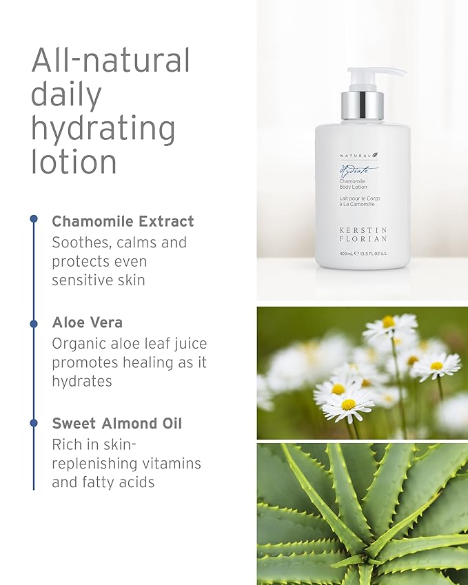 Kerstin Florian Chamomile Body Lotion | Nourishing Hydrating Moisturizer with Aloe & Jojoba Oil | Soothes Dry Skin | 13.5 fl oz
