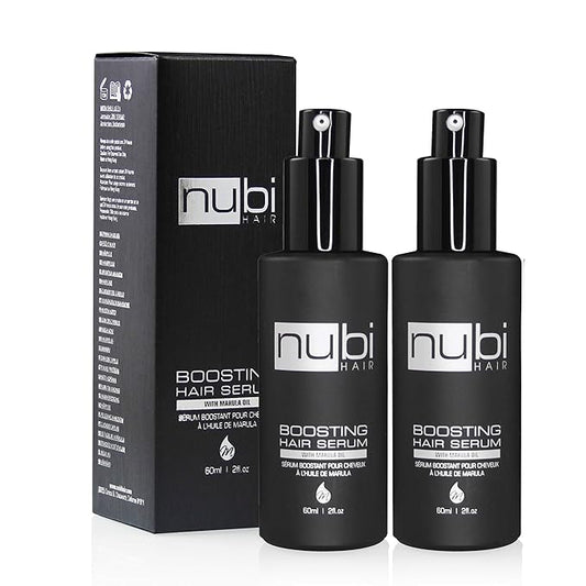 Nubi Serum for Damaged Hair, Marula Repair Serum with Aloe, Vitamin E, Hydrates and Smooths Hair, Frizz Control Product for Women and Men, 2 Fl. Oz. / 60 Ml., 1 Count