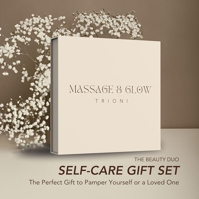 Gua Sha Facial Tools and Gua Sha Oil Skincare Gift Set - Gua Sha Set Consists of 100% Pure Jojoba Oil with Bakuchiol Serum and Vitamin E (30ml), and Stainless Steel Cryo Guasha Tool for Face by TRIONI