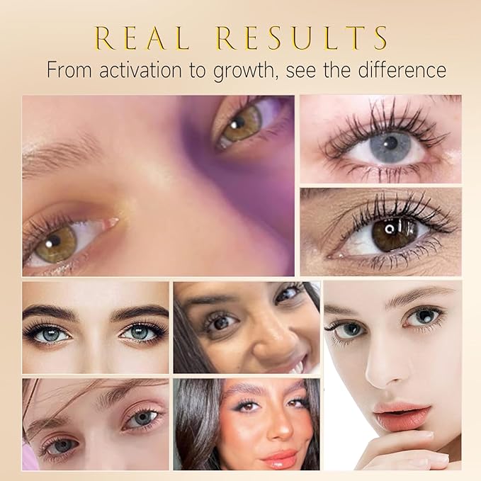 Eyelash Growth Serum – 15 Plant Extracts for Longer Lashes, Natural Beauty Enhancement,eyelash serum growth (Purple-Gold)