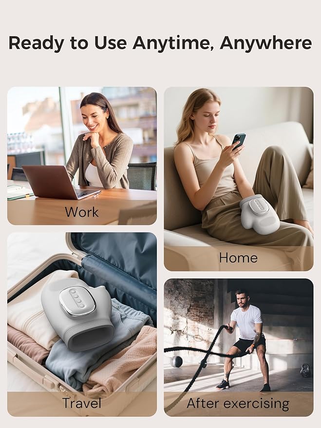 Hand Massager with Heat & Compression – Relief for Arthritis, Carpal Tunnel, & Muscle Tension – 3 Massage Modes, 5 Compression Levels, & Adjustable Temperature – Mother's Day Gift