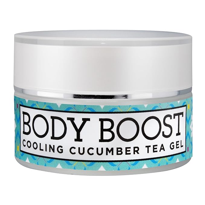 Body Boost Cooling Cucumber Tea Gel, Under Eye Gel, 0.5 oz- Reduces Puffiness, hydrate and smooth