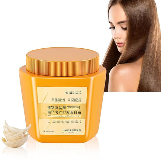 Amino Acid Essence Luxury Nourishing Hair Protein Cream, Amino Acid Moisturizing Repair Hair Care Conditioner, Repairing Essence Hair Mask for Dry, Frizzy, and Damaged Hair (500ml)