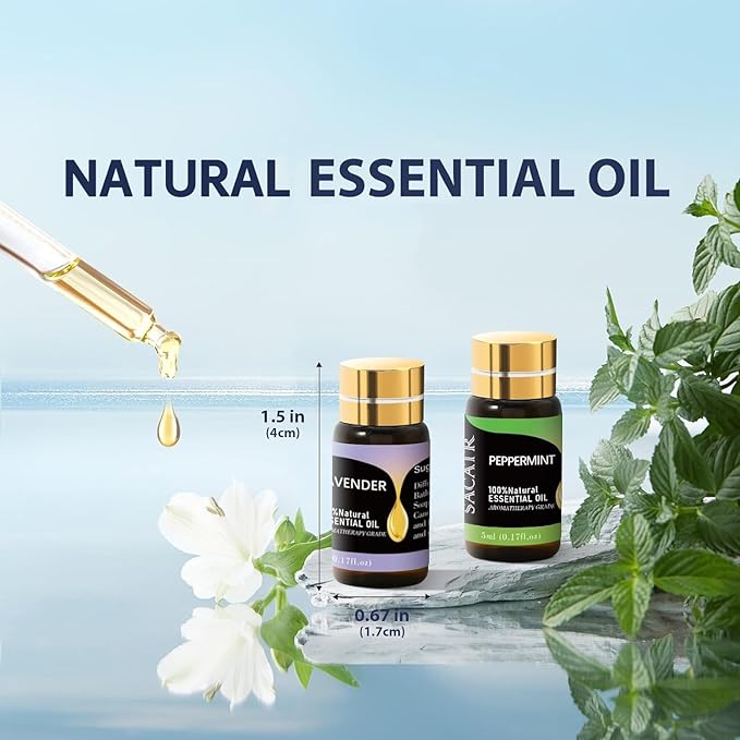 Essential Oil Set - Natural Essential Oils - Essential Oils Gift Set for Diffuser, Home Care, DIY Candle and Soap Making(25 * 5ML)