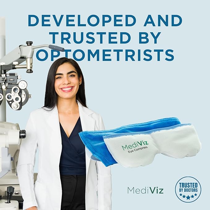 Warm Compress Eye Mask - Moist Heat Compress for Irritated Eyes and Eyelid Lumps and Bumps