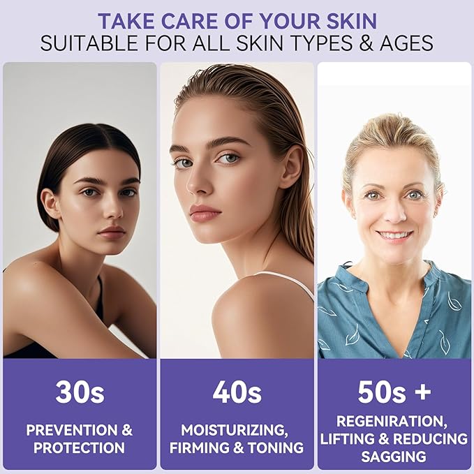 Face Moisturizer Retinol Cream, Neck Collagen Cream for Tightening Skin, Anti Aging Day & Night Deep Facial Moisturizer for Women & Men, Tighten and Lift Wrinkle