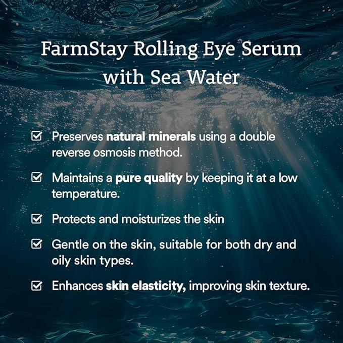 FARMSTAY Vitamin & Collagen Roll-on Eye Serum – Hydrating & Firming Eye Care, Reduces Puffiness, Dark Circles & Fine Lines – Easy-to-Apply Rollerball Design, 0.84 fl. oz.