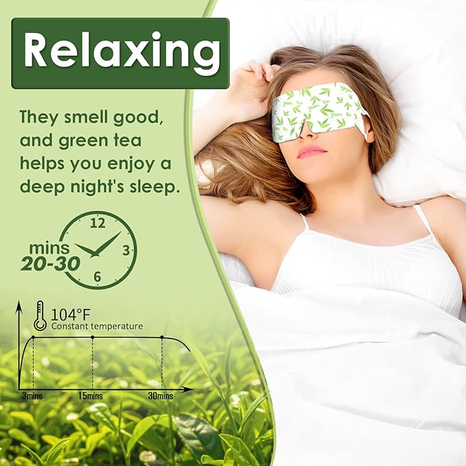 18 Pack Self Heating Eye Mask,6A Silk Cotton Material Steam Eye Mask, Self Heated Warm Compress For Fast Relief Of Dry Eyes, No Microwave Needed, Eye Treatment Products For Dry Eye Relief