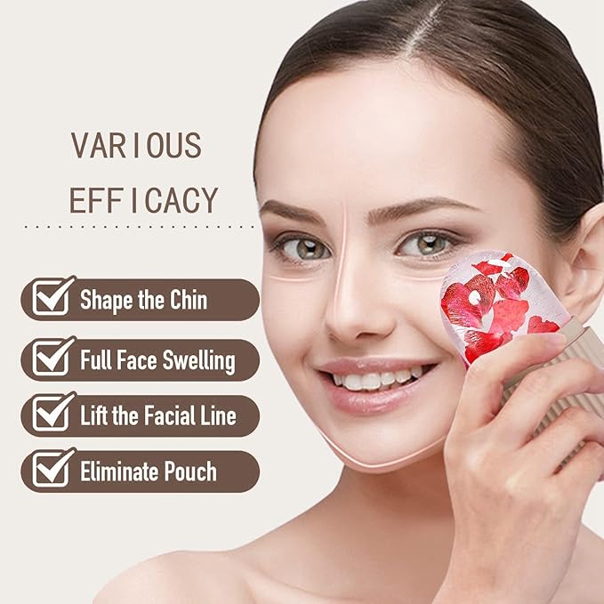 XHJRI Ice Face Roller Massager,Ice Cube Roller for Face, Eyes and Neck Naturally Conditioning and Skin Care,De-Puff Eye Bags,Reduce Migraine Pain,Reusable Massage Silicone Ice Mold (Coffee)