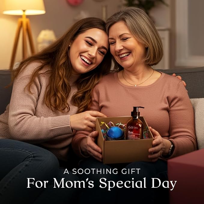 Gya Labs Rose Massage Oils for Date Nights - 6.76 Fl Oz - Rejuvenating Aromatherapy Body Massage Oil for Men & Women - Crafted with Jojoba, Argan, Sunflower, Sweet Almond & Rose Otto