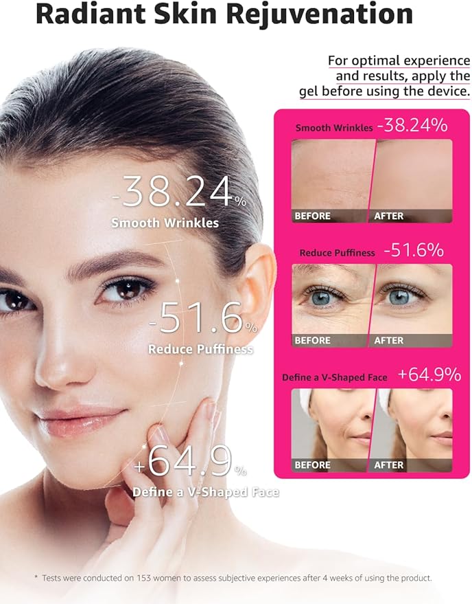 Microcurrent Facial Device Face Lift: iFae 3 in 1 Light Therapy for Face, Portable Face Lift Device for 90 Seconds Lifting, Tightening, Skin Rejuvenation Anti-Aging Wrinkle Skin Salon at Home (White)