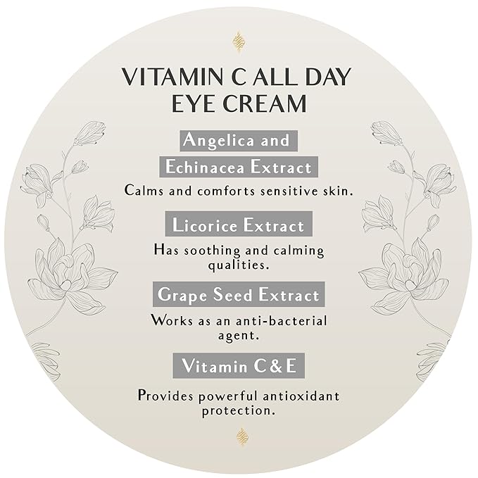 CONTEXT SKIN Eye Cream for Dark Circles and Puffiness | Revitalizing and Hydrating | Eye Cream with Angelica, Echinacea, Licorice, Grape Seed Extracts, Vitamin C & E | Cruelty-Free Soothing Skin