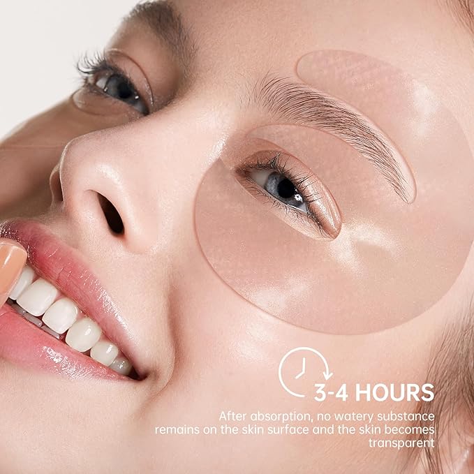 Novoy 15 Pairs Bio-Collagen Real Deep Eye Patches - 6-in-1 Retinol Overnight Eye Patches for Dark Circles, Puffiness & Wrinkles | 2% Caffeine+Hyaluronic+Niacinamide, Korean Popular Eye Mask - ROSE