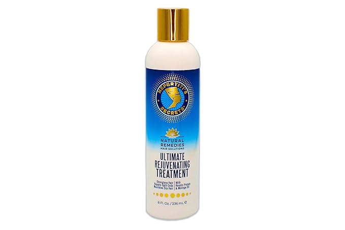 Nefertiti's Secrets Rejuvenating Treatment for Women and Men, Moringa Oil & Keratin Protein Energizing Conditioner, For Dry & Damaged Hair, Natural Moisturizer, Hair Therapy, 8 Oz / 236 mL