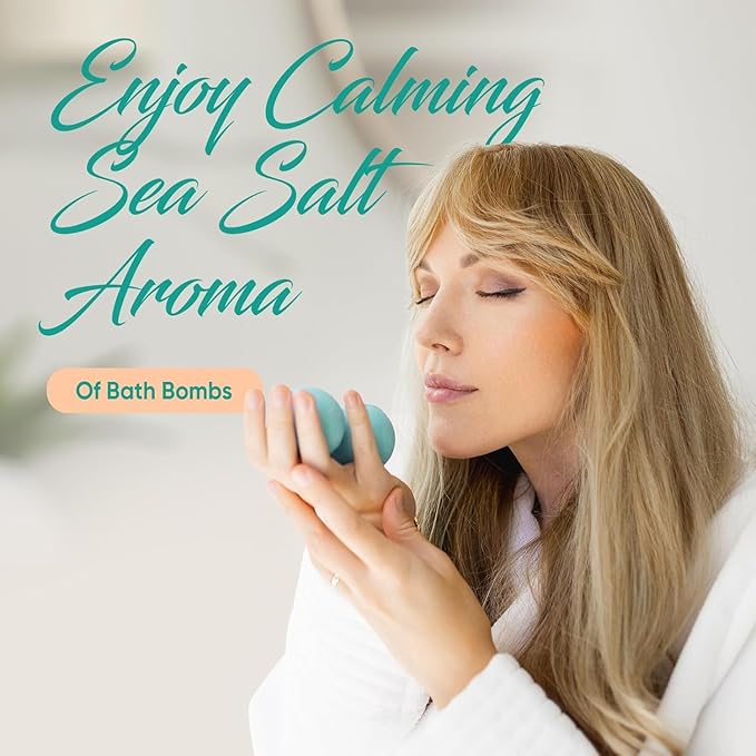 16 pcs Luxury Relaxing Spa Gift Basket Set - Perfect for Birthdays, Christmas, Get Well, Thank You, Bridal Shower, Gifts for Women & Men. Includes Bath Bombs (16 pcs, Turquoise)