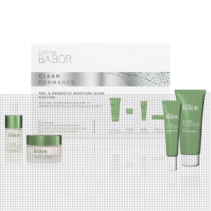 BABOR DOCTOR Cleanformance Pre & Probiotic Moisture Glow Routine Set, Moisture Glow Cream & Serum, Moisturizing Face Cream with Hyaluronic Acid & Vitamin E, Radiant Results Skincare Set