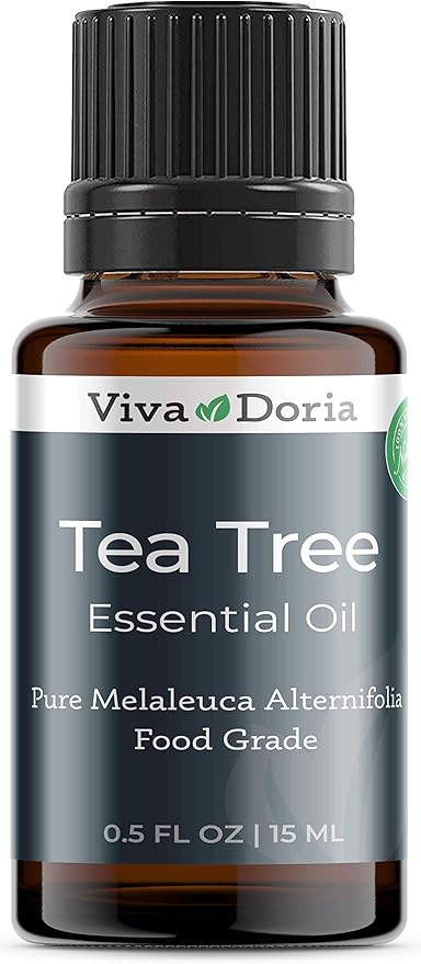 Viva Doria Tea Tree Essential Oil, 100% Pure, Natural, Australian Tea Tree Essential Oil, Undiluted, for Aromatherapy | Food Grade, 15 mL (0.5 Fluid Ounce)