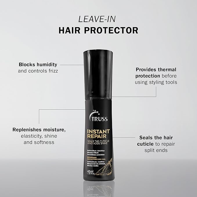 Truss Instant Repair - Daily Leave-In Hair Protector and Humidity Blocker - Seals Split Ends, Leaving Hair Shiny and Silky Soft