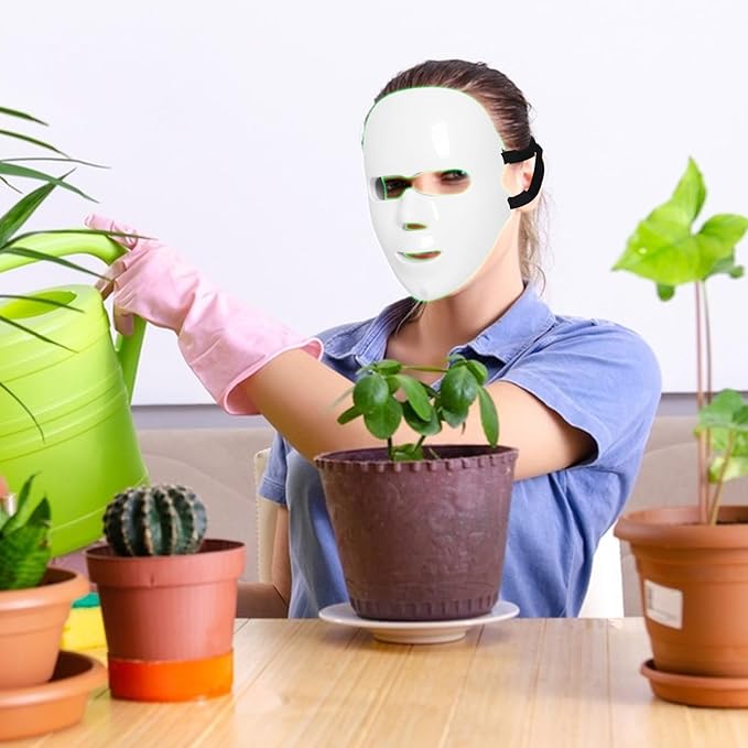 7 Colors L E D Face Mask Light Therapy, Red&Blue Light Therapy for Face,7 Colors Facial Light Therapy Mask, Skin Care Salon at Home, Portable, Rechargeable