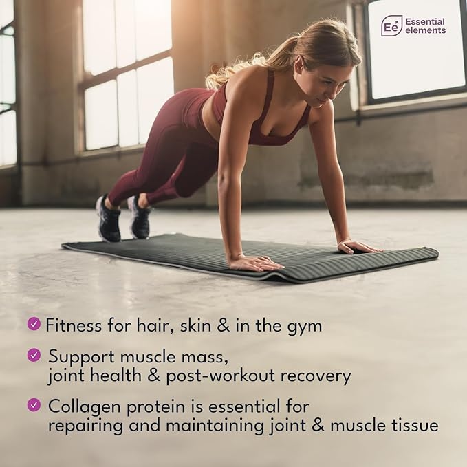 Essential Elements Hydrolyzed Collagen Powder - Joint, Skin, Hair, and Nail Support | Types I & III Peptides | Preservative-Free, Grass-Fed, Hormone-Free, Dissolves Easily (2-Pack)