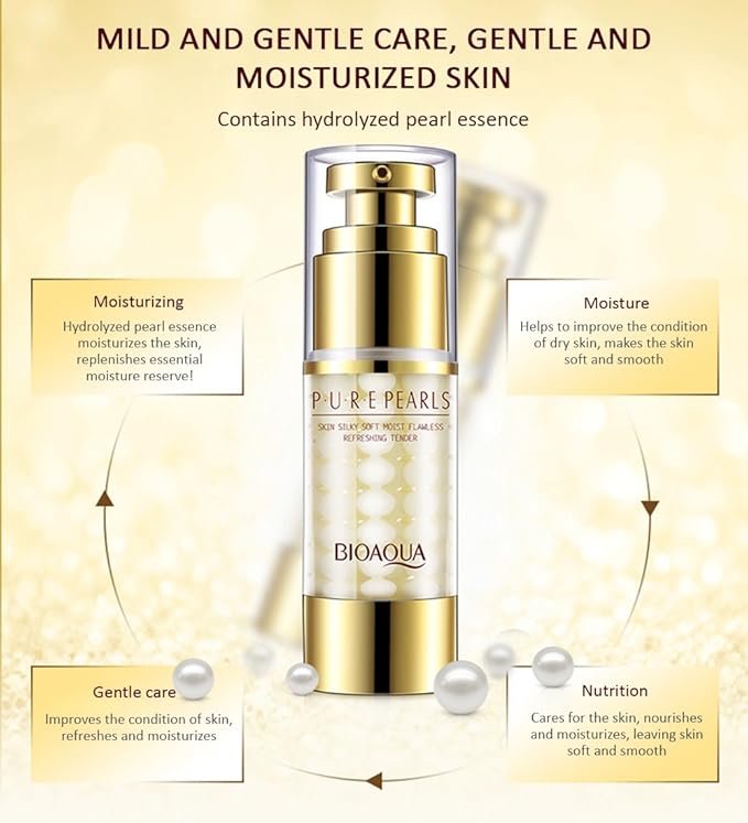 BIOAOUA Pure Pearls Skin Silky Flawless Refreshing Eye Cream Essence Beautiful Moisturized Skin Oil Control 35g