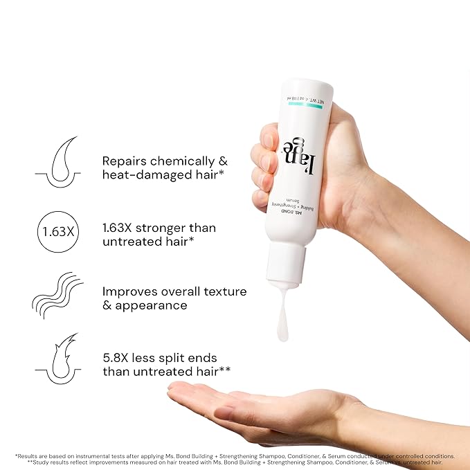L'ANGE HAIR Ms. Bond Building + Strengthening Hair Serum | Restores Bonds | Intensive Treatment for Breakage Recovery | Mask for Smooth Finish | Moisturizing Formula | 4 fl oz Bottle
