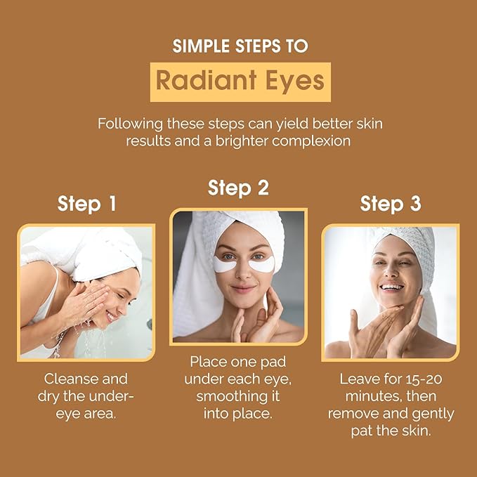 Under Eye Patches with Vitamin C & E - Dermatologist Tested Korean Eye Gel Patches for Puffy Eyes and Dark Circles - Hydrating Eye Gel Patches - Brightening Depuff Eye Patches - 5 Pairs