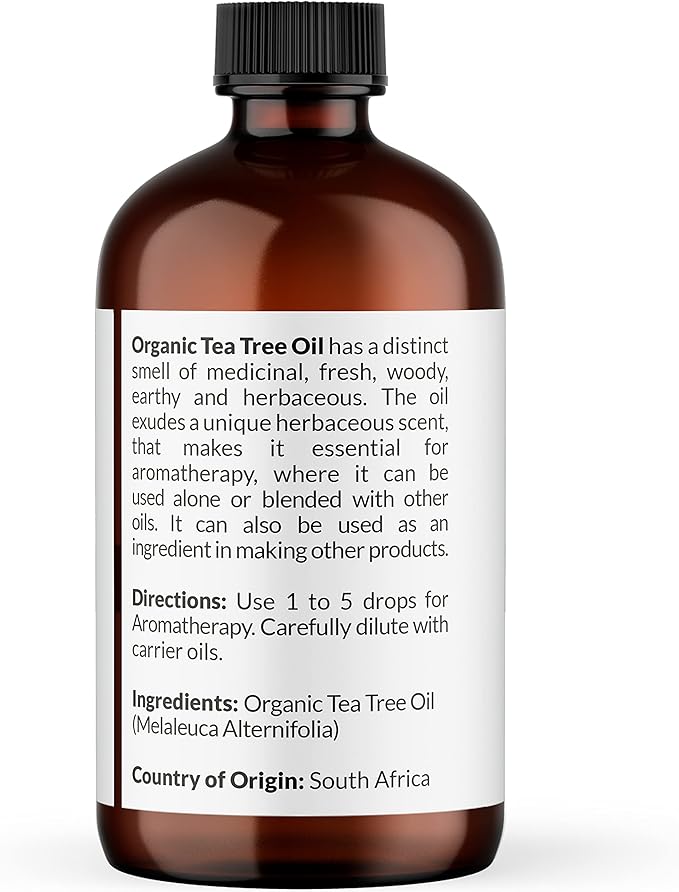 NaturoBliss Organic Tea Tree Essential Oil, 100% Pure Therapeutic Grade, Premium Quality Tea Tree Oil, 1 fl. Oz / 30 ml - Perfect for Aromatherapy and Relaxation (Tea Tree, 30ml)