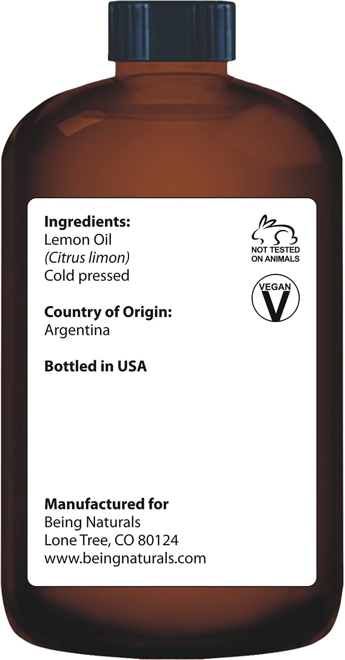 Lemon Essential Oil - Huge 4 FL OZ - 100% Pure & Natural – Premium Natural Oil with Glass Dropper (Lemon Oil)