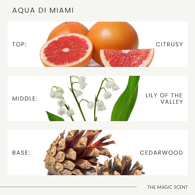 Aqua di Miami Oils for Diffuser - HVAC, Cold-Air, & Ultrasonic Diffuser Oil Inspired by The Ocean - Essential Oils for Diffusers Aromatherapy - 8.5 fl oz, 250 mL