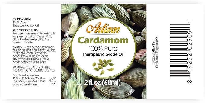 Artizen 2oz Oils - Cardamom Essential Oil - 2 Fluid Ounces