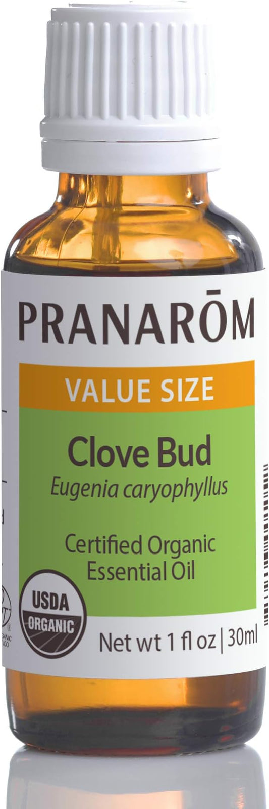Pranarom USDA Certified Organic Clove Essential Oil (30ml), 100% Pure Undiluted Therapeutic Grade from Sri Lanka & Madagascar for Aromatherapy, Diffuser, Immune Support, DIY Cleaning, Warm Scent