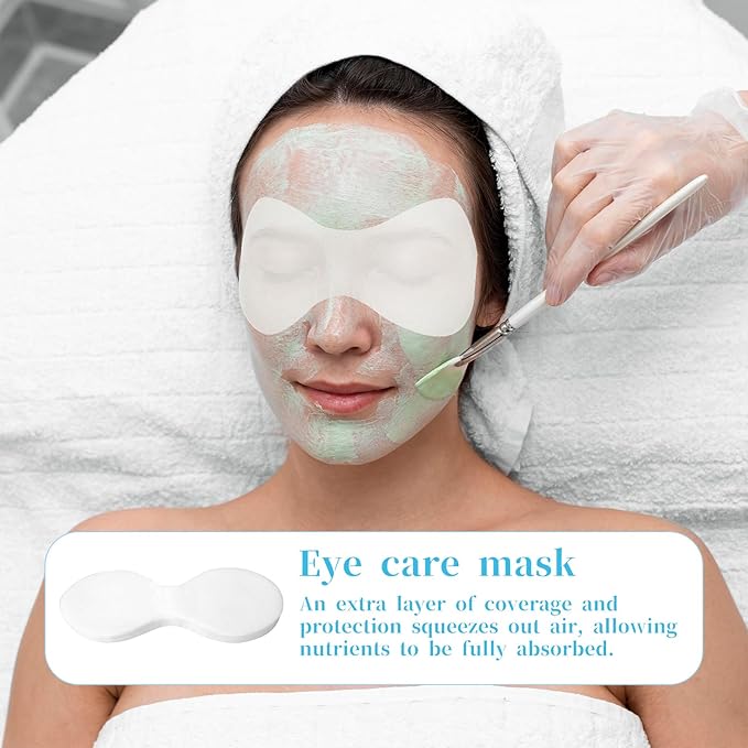200 Sheets Disposable Eye Mask Paper, Natural Silk Eye Cover for Facial Spa Eye Care Patches Paper DIY Eye Covers Disposable for Spa Eye Care