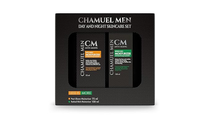 Day & Night Skincare Set for Men | Includes Anti-aging Post Shave Moisturizer + Night Moisturizer w/Retinol. The Essential Kit for Day & Night Skincare for Men. Organic Key Ingredients!