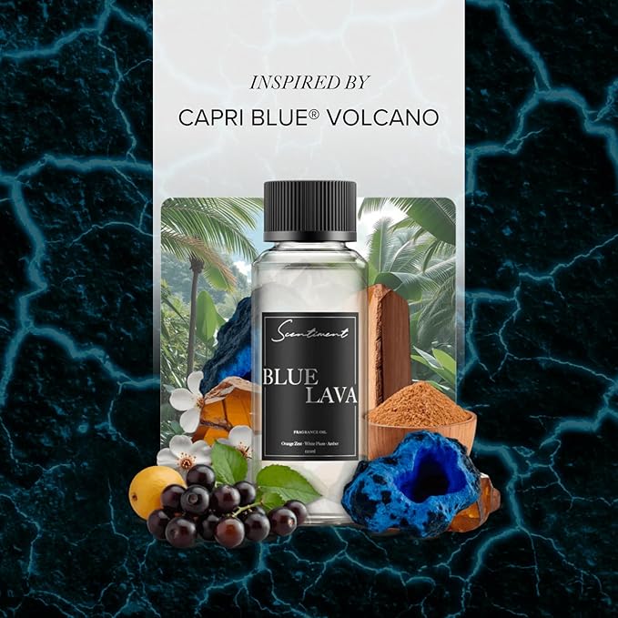 Blue Lava Designer Collection Diffuser Oils | Aromatherapy Home Fragrance | Luxurious Scent with Notes of Lime, Orange Zest, Cassis, Green Leaves (50 mL)