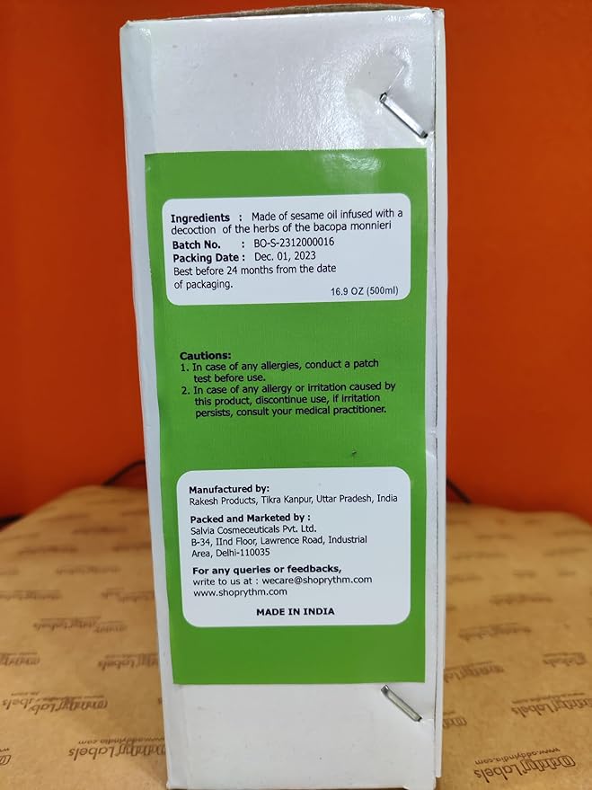 Salvia Brahmi Oil 500 ML - 100% Pure, Undiluted, Unrefined, Organic, Therapeutic Grade Aromatherapy Carrier Oil