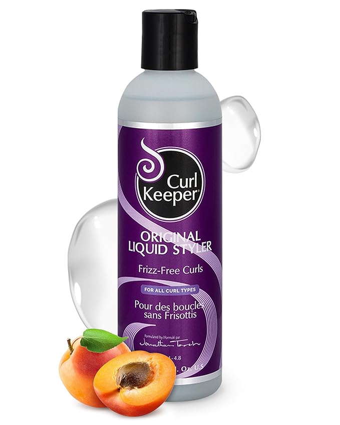 Original Curl Keeper Anti-Frizz Curl Defining Hair Styler (8 Oz) - Lightweight Curl Definer Liquid Gel for All Weather Conditions - Wavy & Curly Hair Products for Women (Cream Alternative)