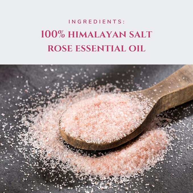 Natural Bath Salt Soak – Exfoliating Dead Sea Salt & Himalayan Salt for Relaxing Spa Experience, Soft & Smooth Skin (Detox - Rose)