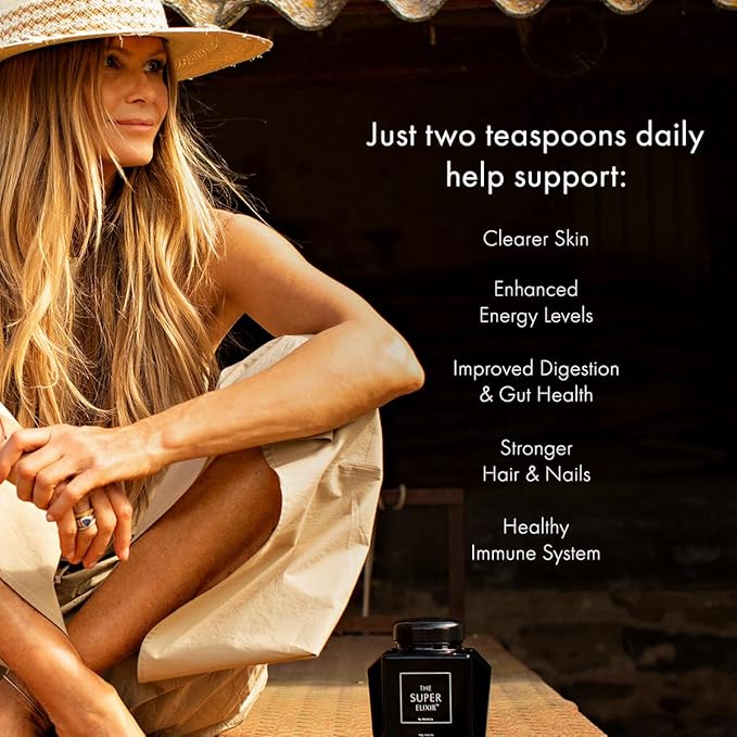 WelleCo The Super Elixir Daily Greens Powder, Probiotic Drink Mix with Whole Foods, Gluten Free, Vegan Gut Health Powder, Energy, Immunity, Healthy Skin, Hair & Nails (300g, Unflavored) Jar