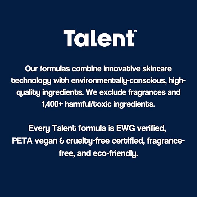 Talent Essential Starter Skincare Set - 90 Day Supply, Korean Skincare, EWG Verified, Fragrance-Free Daily Cleanser (3.0 oz) & Moisturizer (2.5 oz)