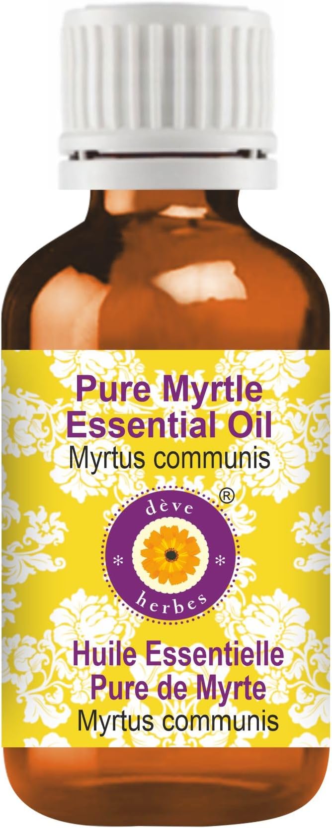Deve Herbes Pure Myrtle Essential Oil (Myrtus communis) Steam Distilled 15ml (0.50 oz)