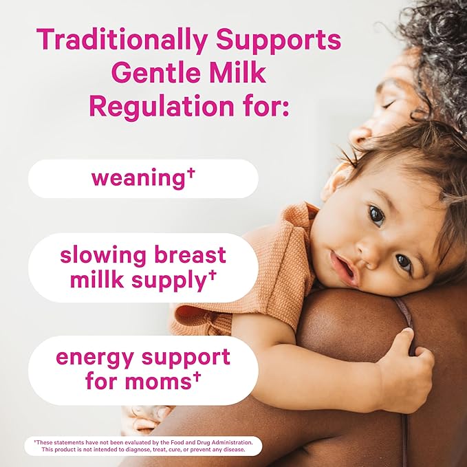 Pink Stork No Flow Tea, Organic Sage Tea to Help Dry Up Breast Milk Supply, Stop Breastfeeding and Wean Lactation Naturally, Postpartum Essentials - 30 Cups