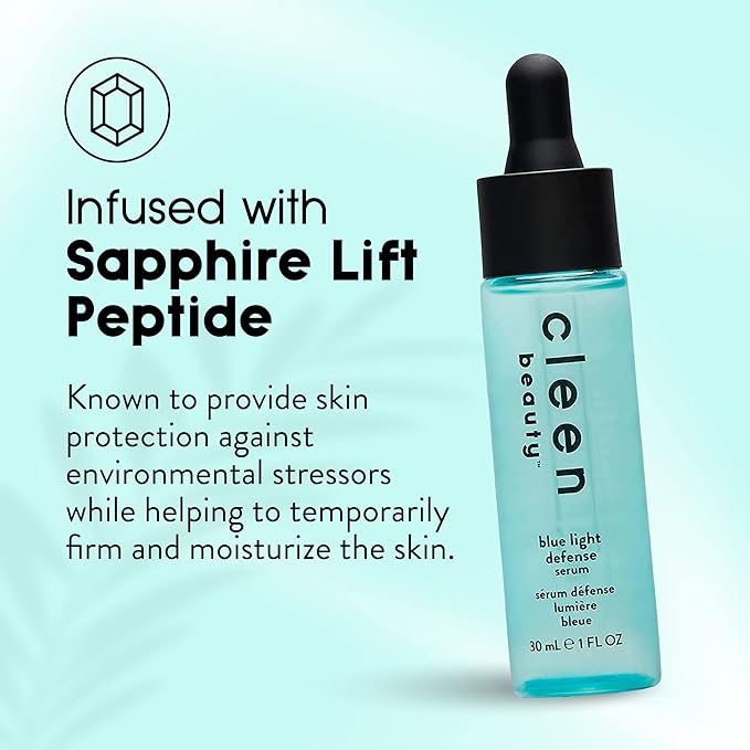 Cleen Beauty Blue Light Defense Serum | Facial Serum with Blue Light Protection Complex | Face Serum for Women | Serum for Face - Paraben Free | Skincare Products for Face | Hydrating Serum | 1 Fl Oz