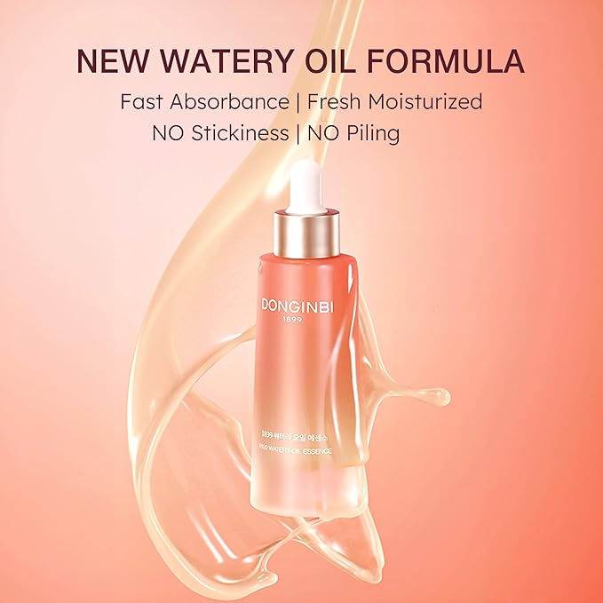 Donginbi Red Ginseng 1899 Watery Oil Essence - Mother's Day Gifts, Fast Absorbance Facial Essence for Skin Glow with Red Ginseng Oil, 1.01 floz / 30ml