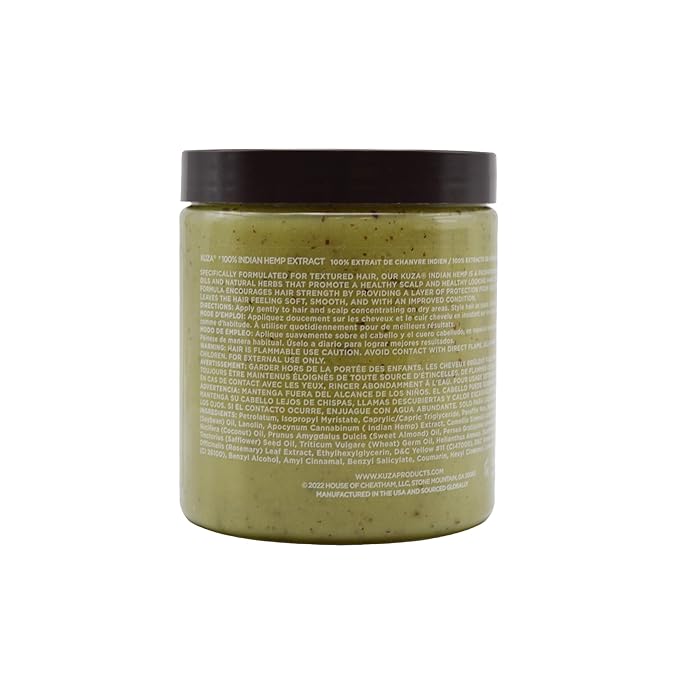Kuza 100% Indian Hemp Hair & Scalp Treatment - Improves Dry Hair and Scalp Health - JUMBO SIZE 18 oz
