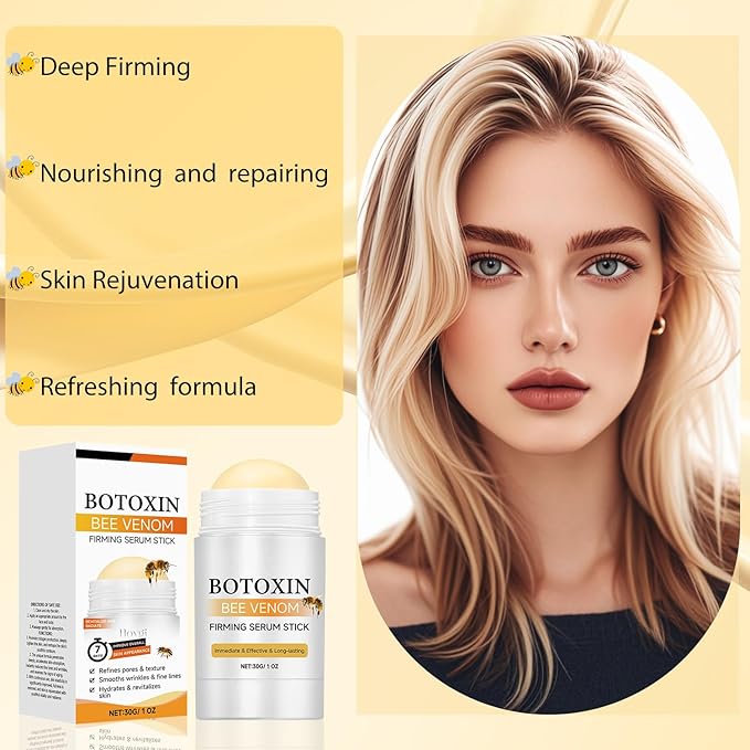 Botox Bee Venom Firming Serum Stick 30g, Bee Venom Wrinkle Removal Serum Stick, Firming & Wrinkle-Reducing Cream, Hydrates & Nourishes Skin Firming Cream For Face and Body