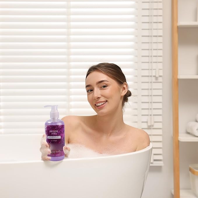 Draizee Mothers Day Gifts for Mom, 8 Pcs Luxury Lavender Scented Heel Shoe Design Bath and Body Spa Set-Self Care Package for Women, Spa Gift Baskets for Women, Presents for Mom, Body Care Set for Her