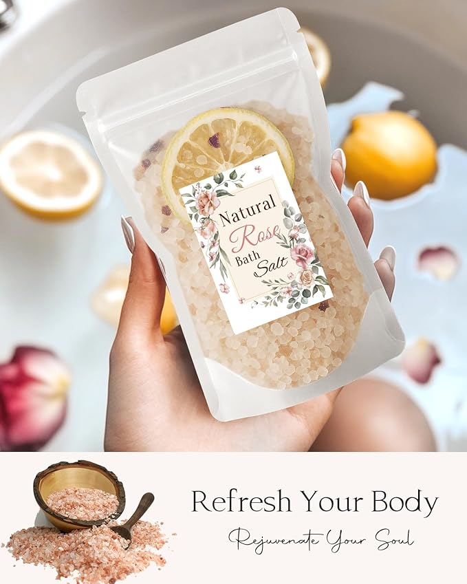 Spa Gifts for Women - Mothers Day Gifts for Mom, Self Care Kit, Birthday Anniversary Care Package Ideas for Wife Girlfriend Her, from Husband Daughter Friend, 8PCS Items with Rose Scent Themed