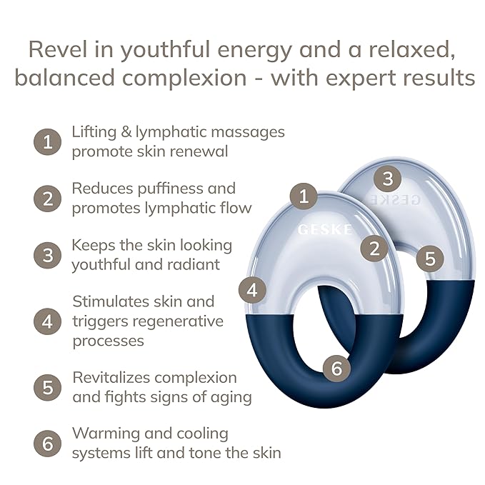 SmartAppGuided™ Cool & Warm Eye Massager | 7 in 1 | Multifunctional Massager | Eyes & Face | Battery-free Cooling & Warming | Firms, Relaxes & De-Puffs Skin | Ring-shaped Design for Easy Grip